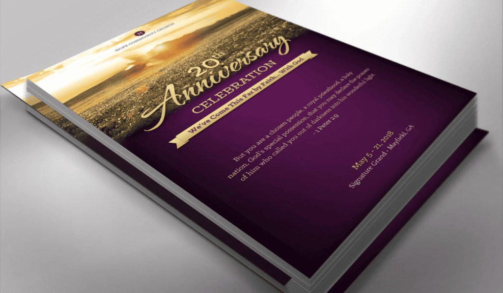 Write and publish a Church Anniversary Book