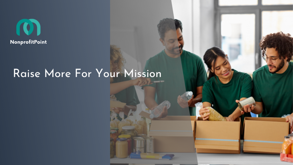 Fundraising ideas for nonprofits — volunteers collecting donations at a community drive