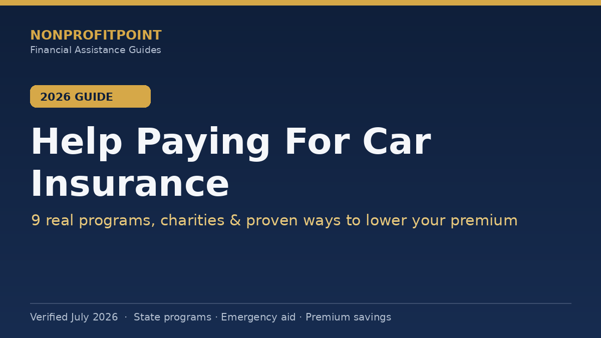 Help paying for car insurance 2026 guide