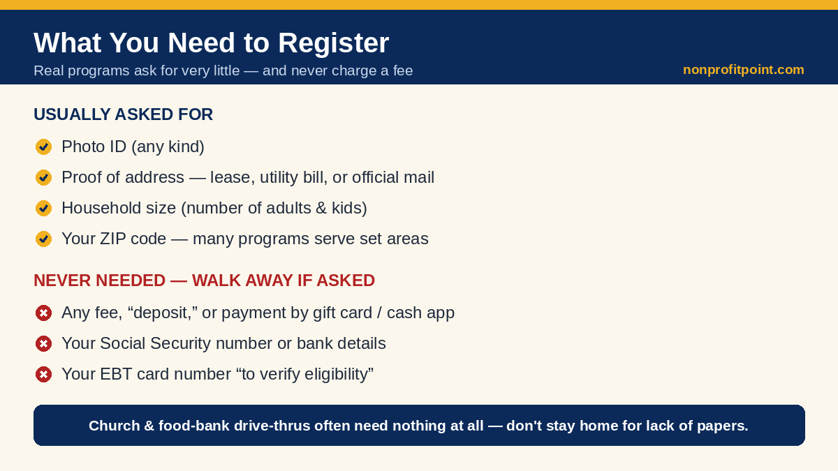 What you need to register for Thanksgiving assistance - and what no legitimate program will ever ask for