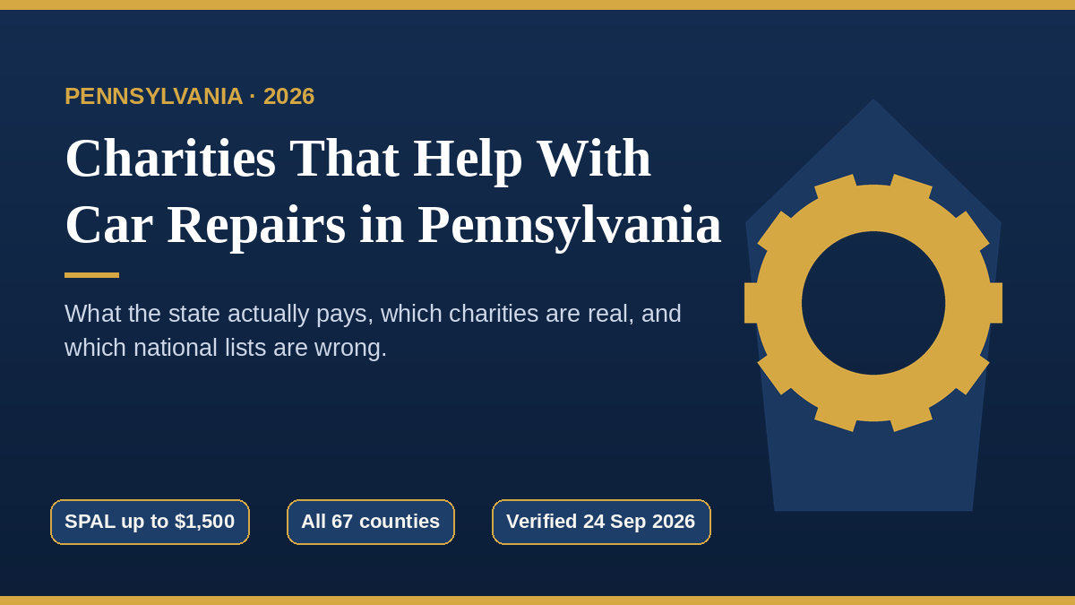 Charities that help with car repairs in Pennsylvania — the DHS special allowance, Good Karma Garage, North Hills Community Outreach and the county assistance office route