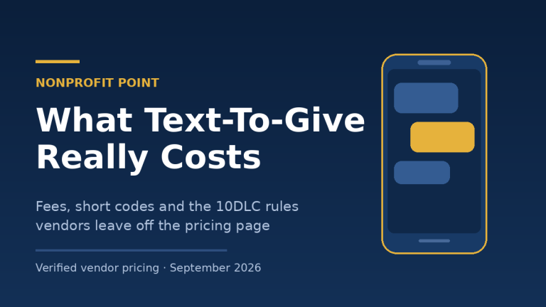 Best Text-to-Give Platforms for Nonprofits in 2026: What They Actually Cost