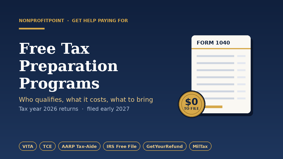 Free tax preparation programs: VITA, TCE, AARP Foundation Tax-Aide, IRS Free File and GetYourRefund