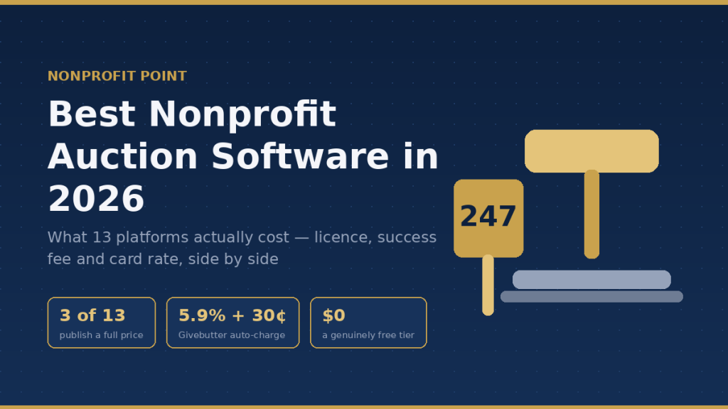 Best nonprofit auction software in 2026: what 13 platforms actually cost